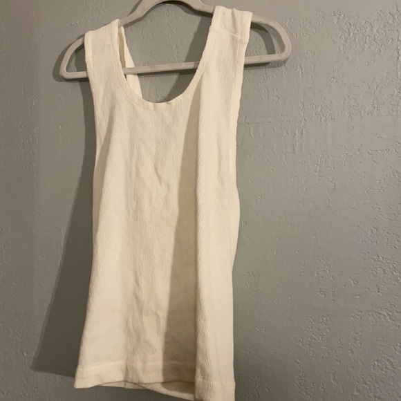 NWT Madewell Ottoman Jacquard Cross back Tank in Ivory - Picture 4 of 13